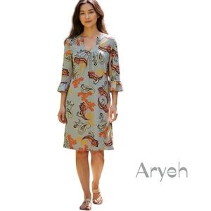Anthropologie Aryeh Gray Orange Dress NWOT Size S